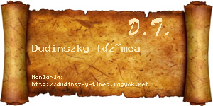 Dudinszky Tímea névjegykártya